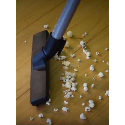 Suceur "popcorn" pour sol dur, avec brosse