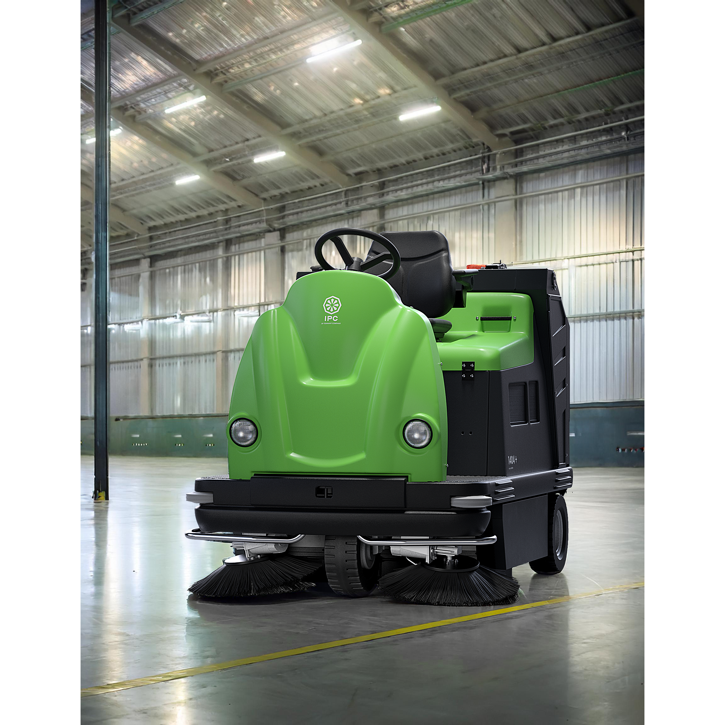 Avec garantie de service. Balayeuse-aspirante-autoportée IPC-Gansow 1404+ - technologie hybride durable