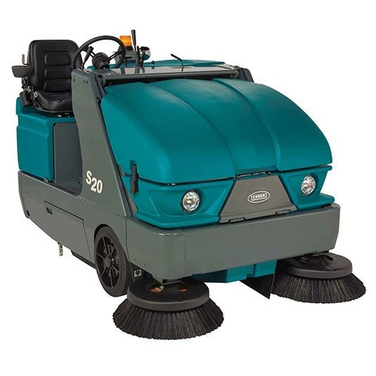 Avec garantie de service. Balayeuse-aspirante industrielle autoportée Tennant S20