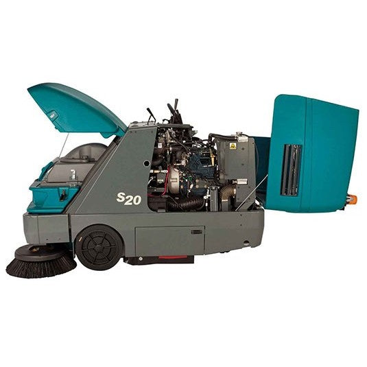 Avec garantie de service. Balayeuse-aspirante industrielle autoportée Tennant S20