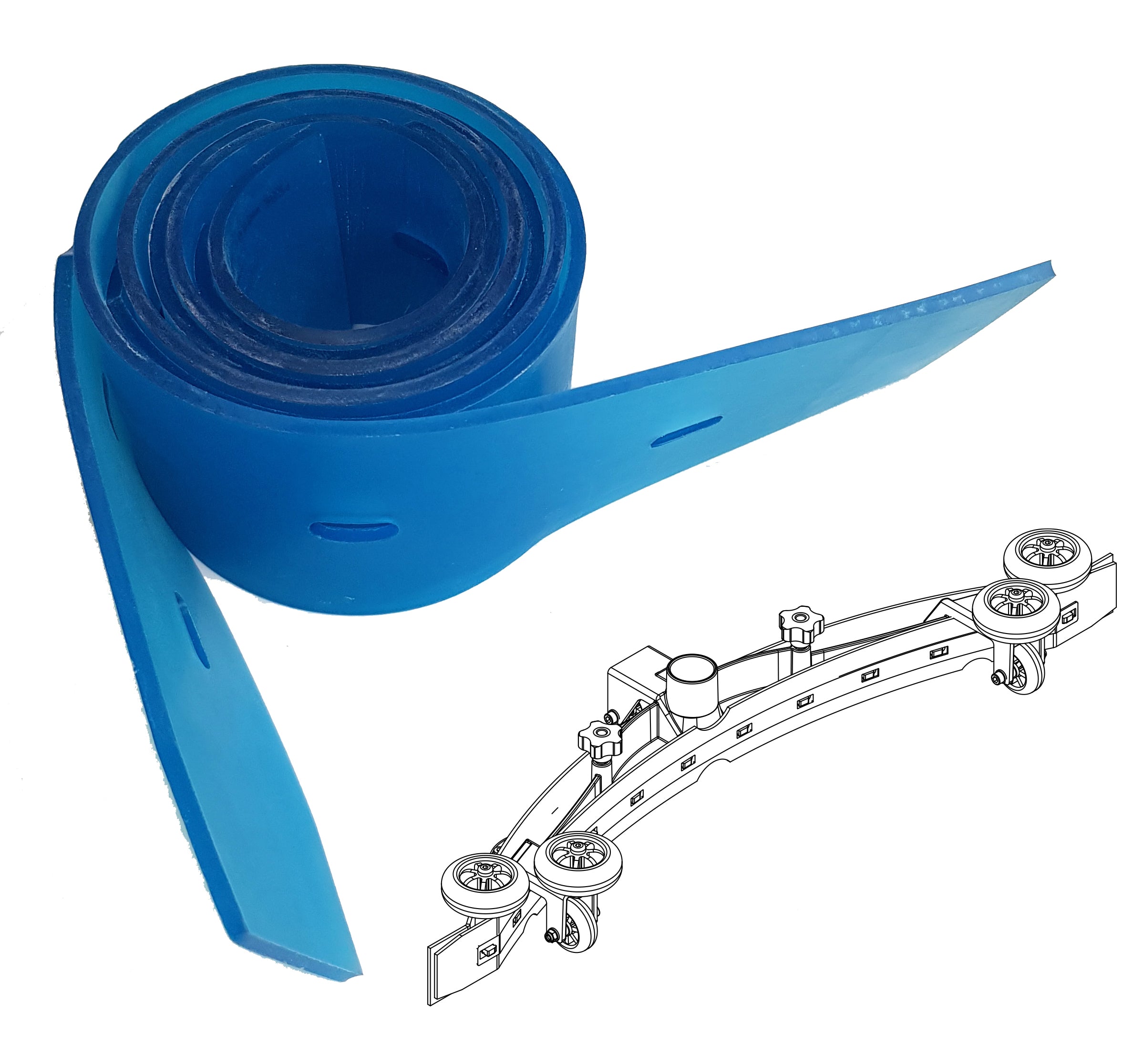 Abstreiflamellensatz fett- und ölbeständig, gebogen