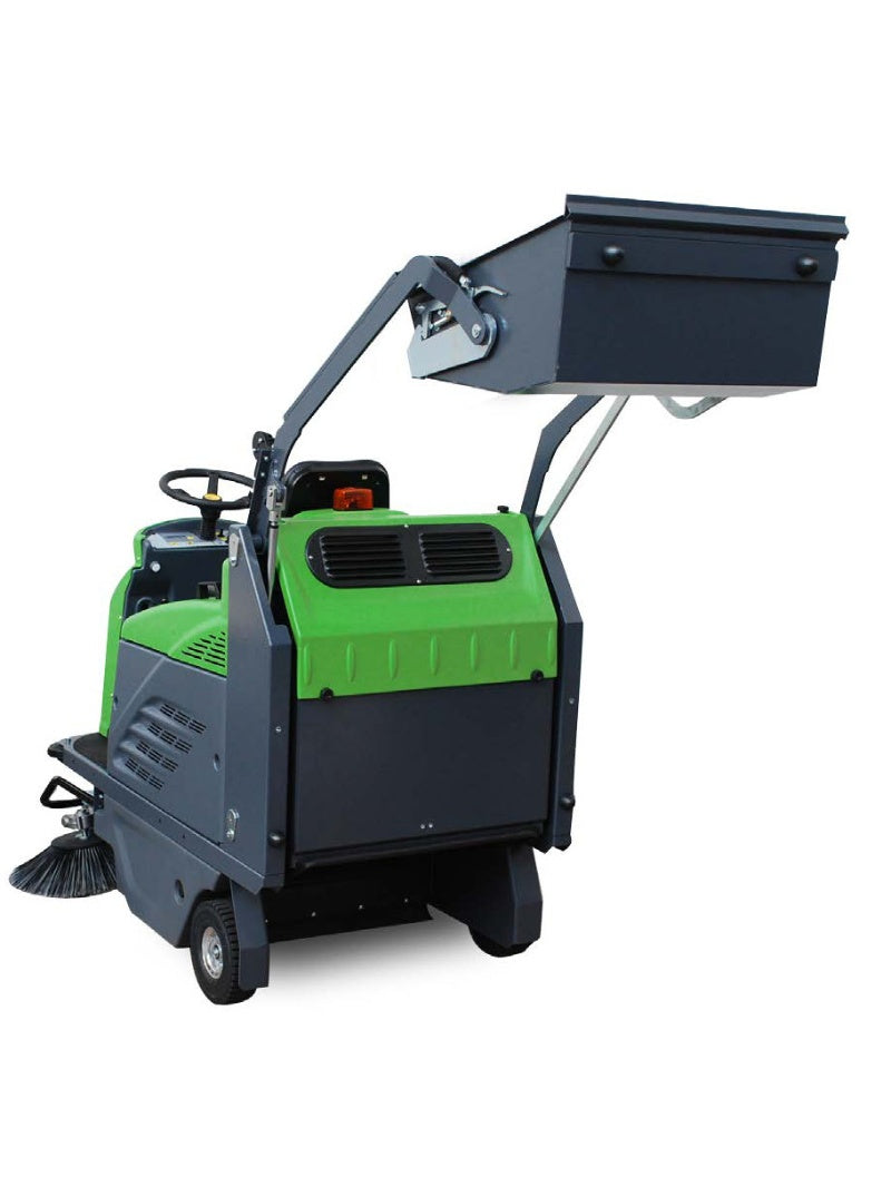 Avec garantie de service. Balayeuse-aspirante-autoportée IPC-Gansow 1280 - technologie hybride durable