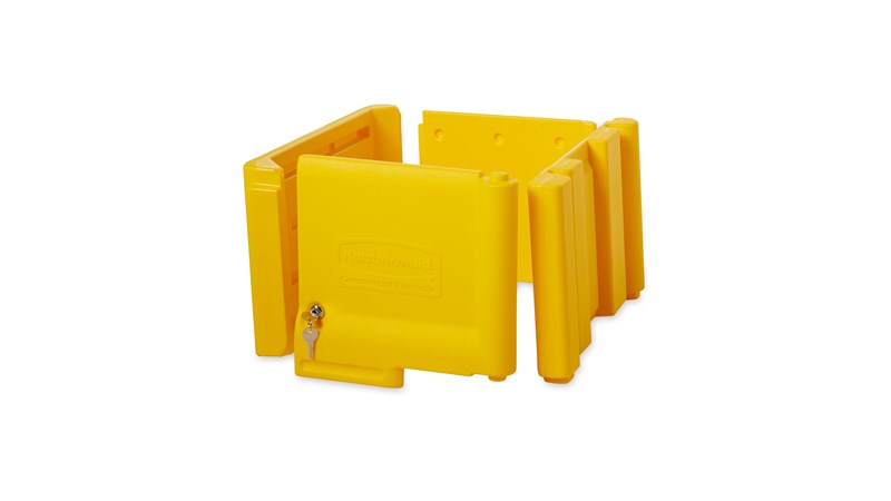 Compartiment à serrure pour chariot de ménage